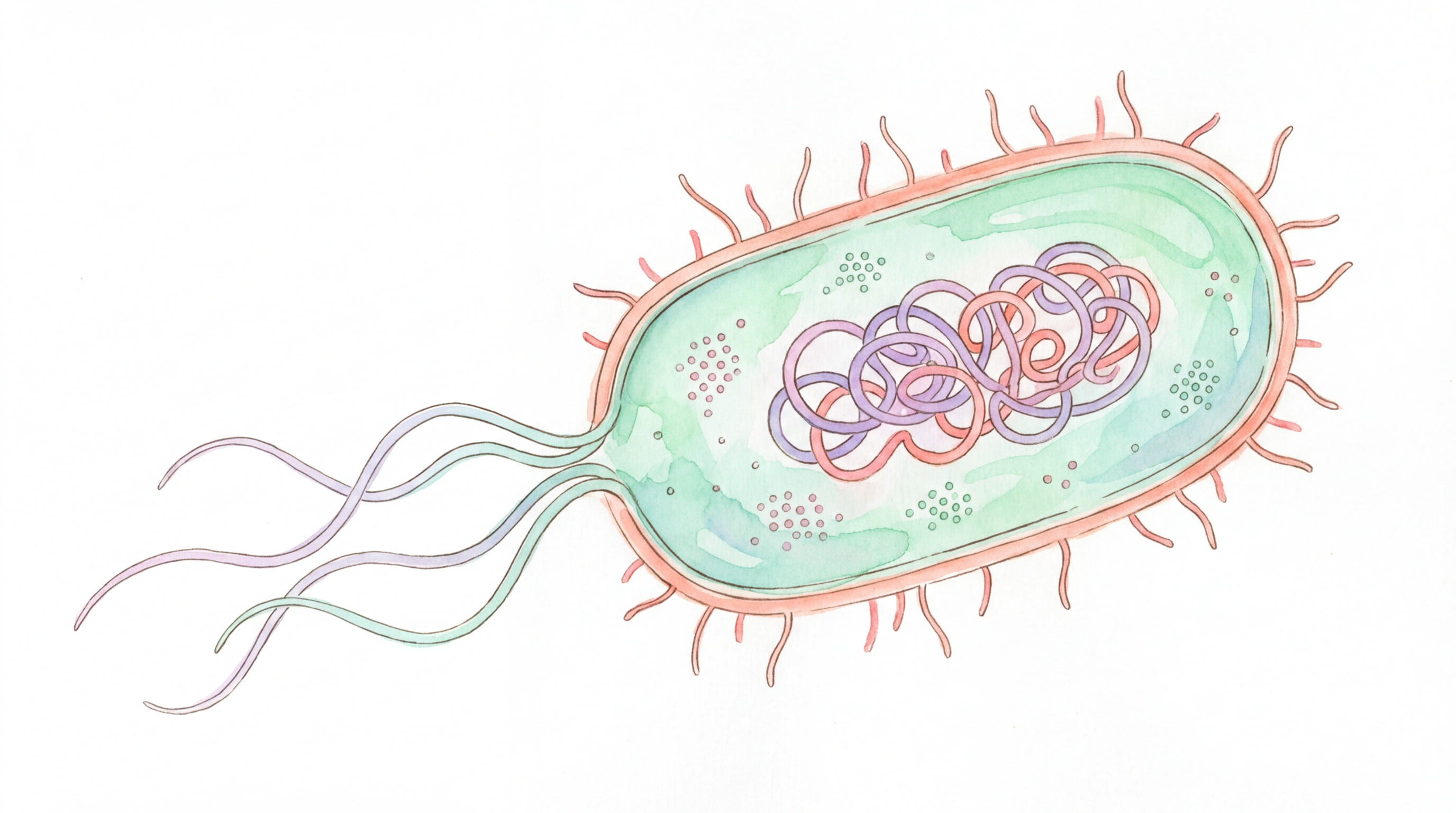 Bacterial cell illustration