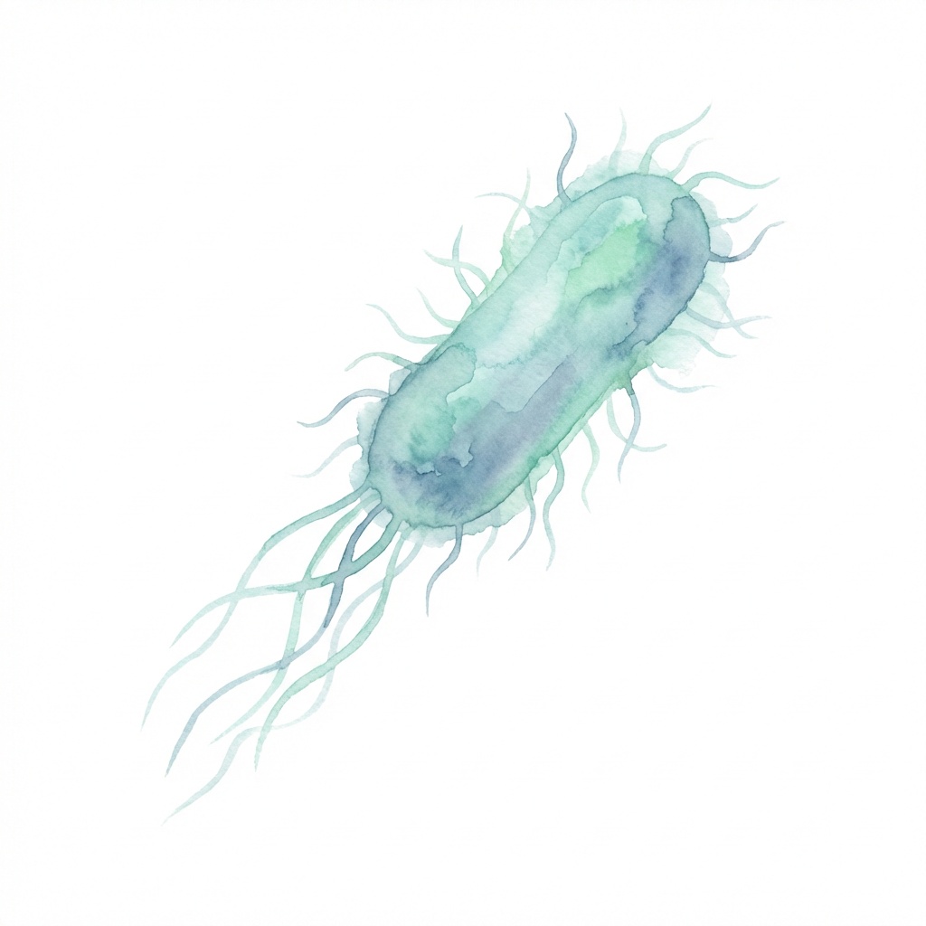 Escherichia coli scientific illustration